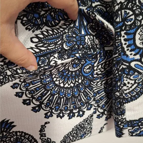Talbots Elegant Blue Paisley Blazer EUC Womens Size 8 - Picture 4 of 7